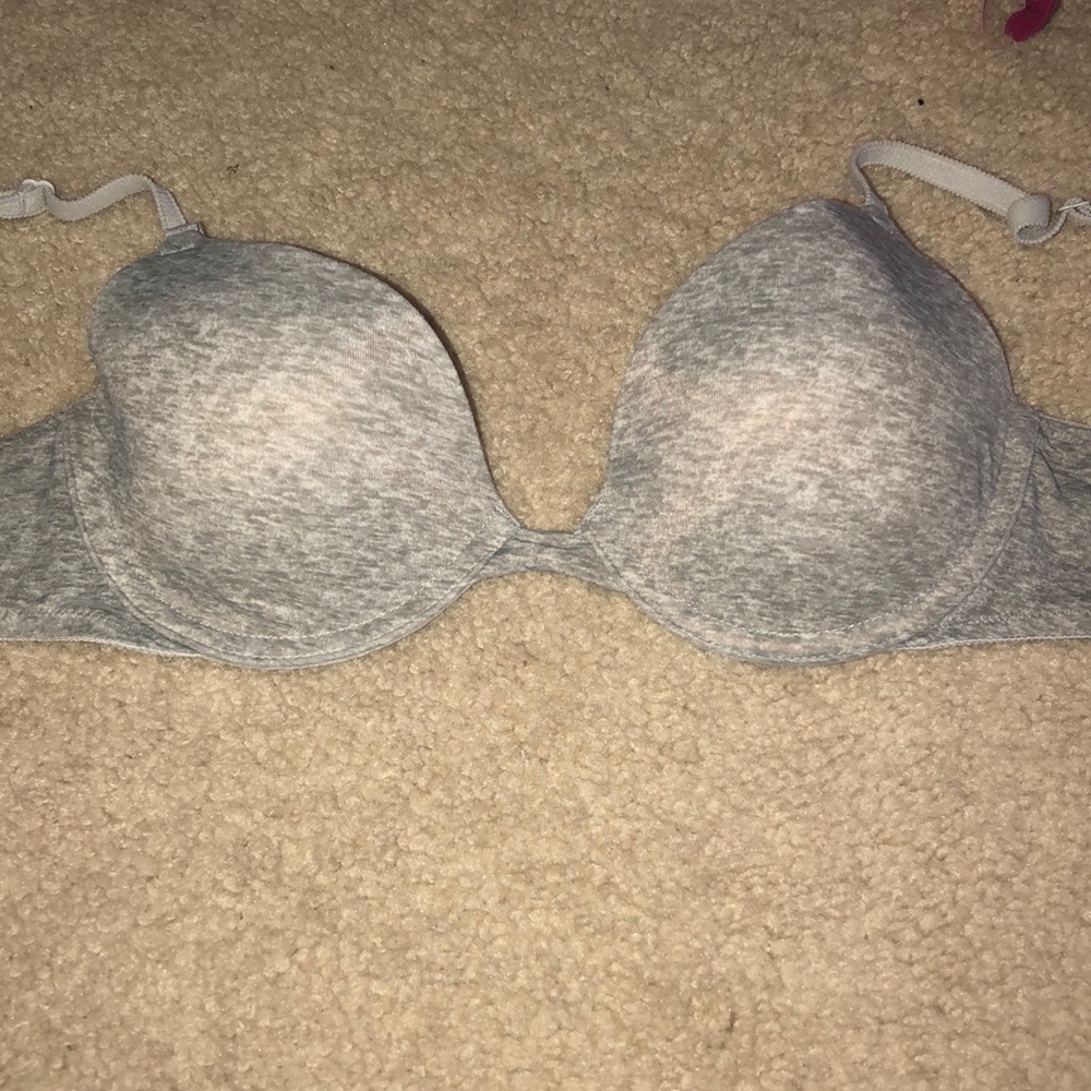 34A VS gray cotton bra